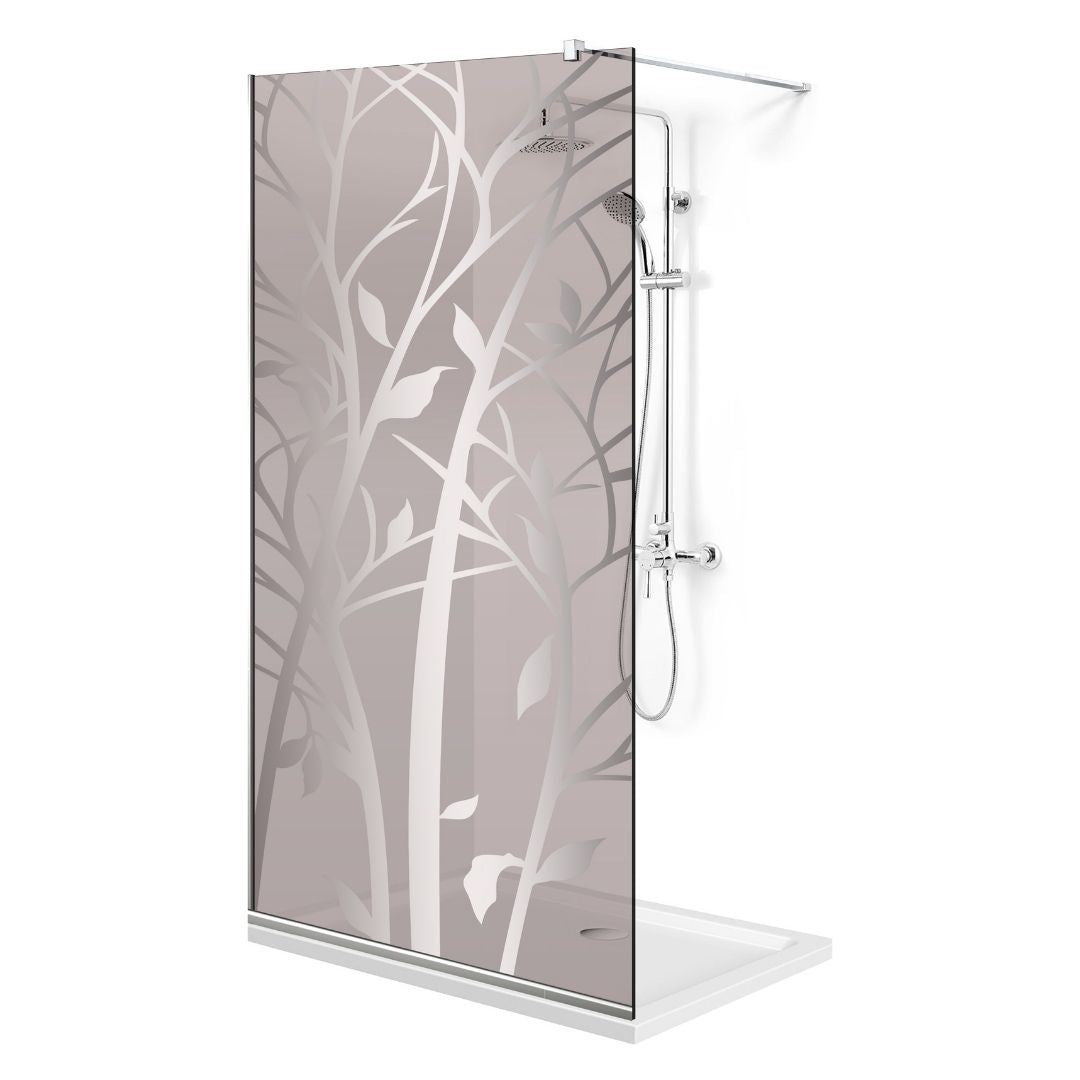 Paravan dus Walk-in, Perete dus Inox, #Bronz #Bronz