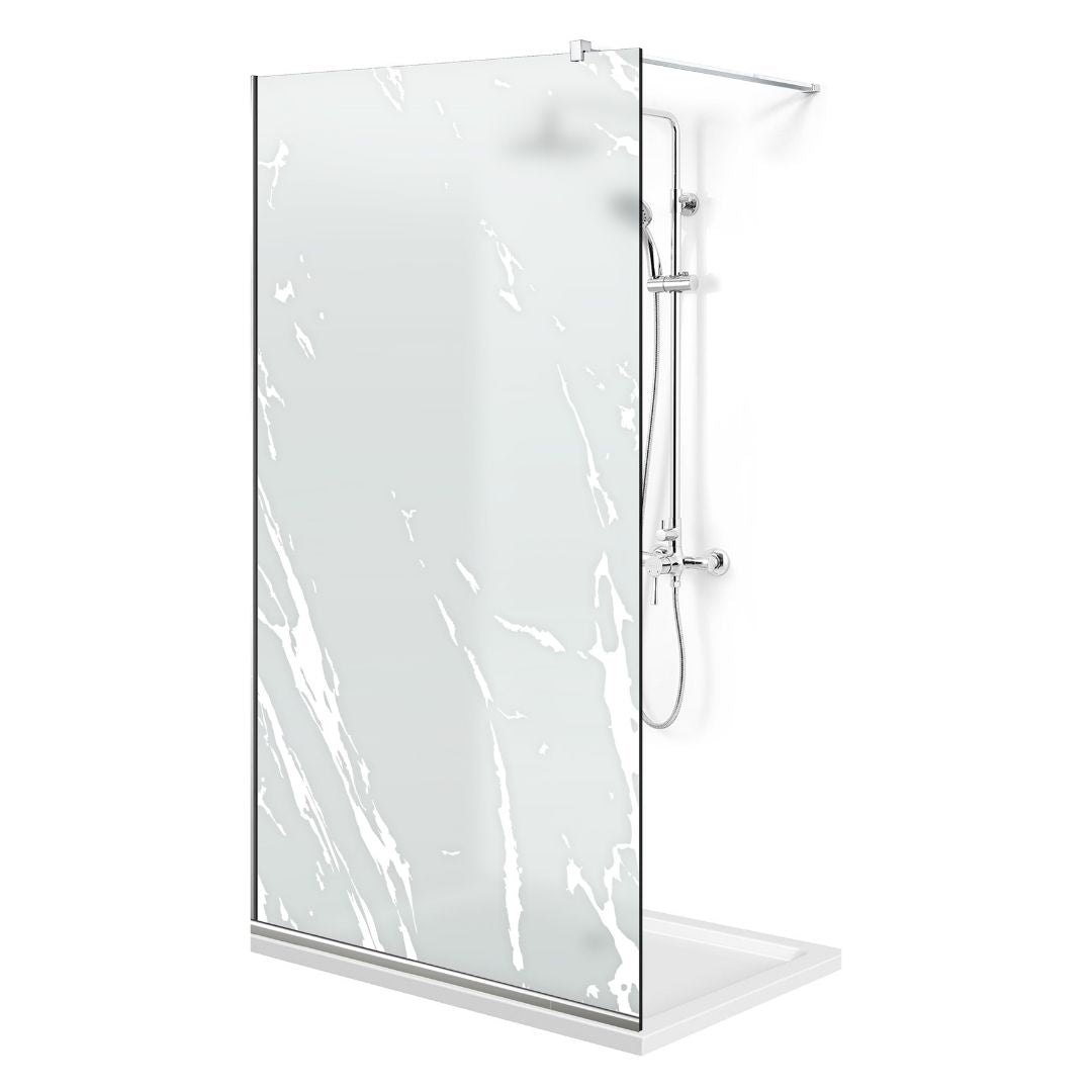 Paravan dus Walk-in, Perete dus Inox, #Mata #Matt