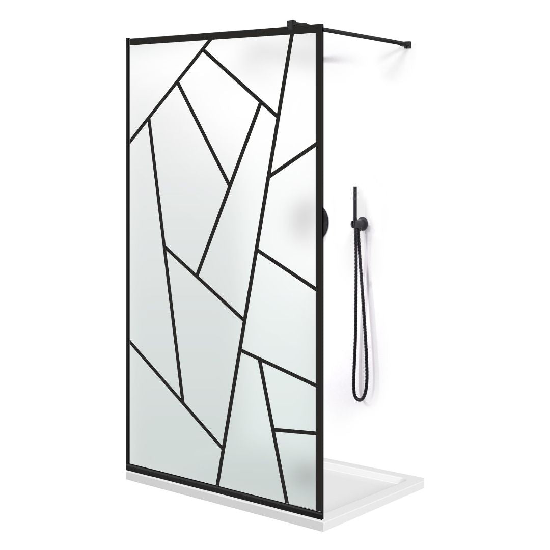 Paravan dus Walk-in, Perete dus Negru, #Mat #Matt