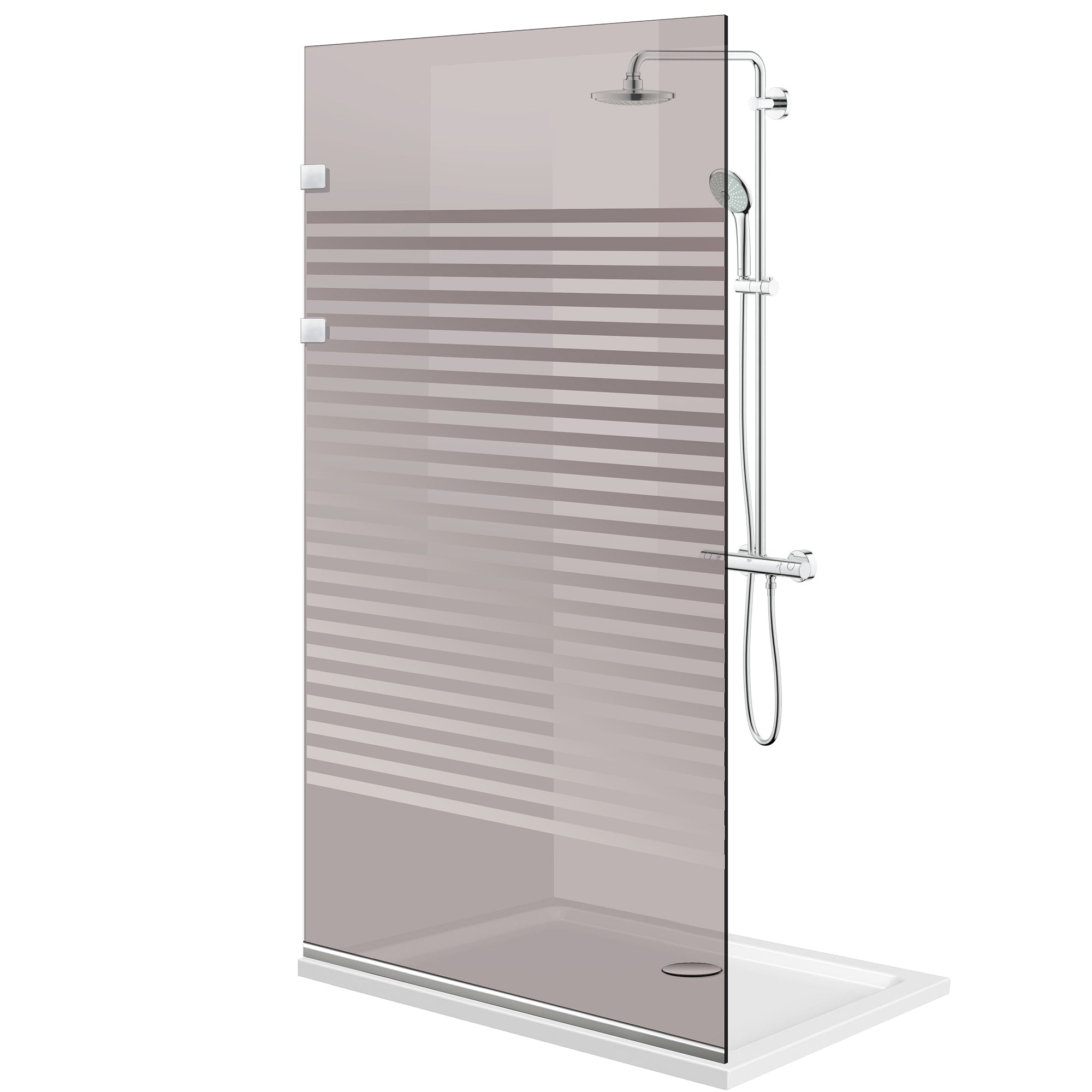Zuhanyfal Walk-in, Zuhanyfal Rozsdamentes acél, #Bronz