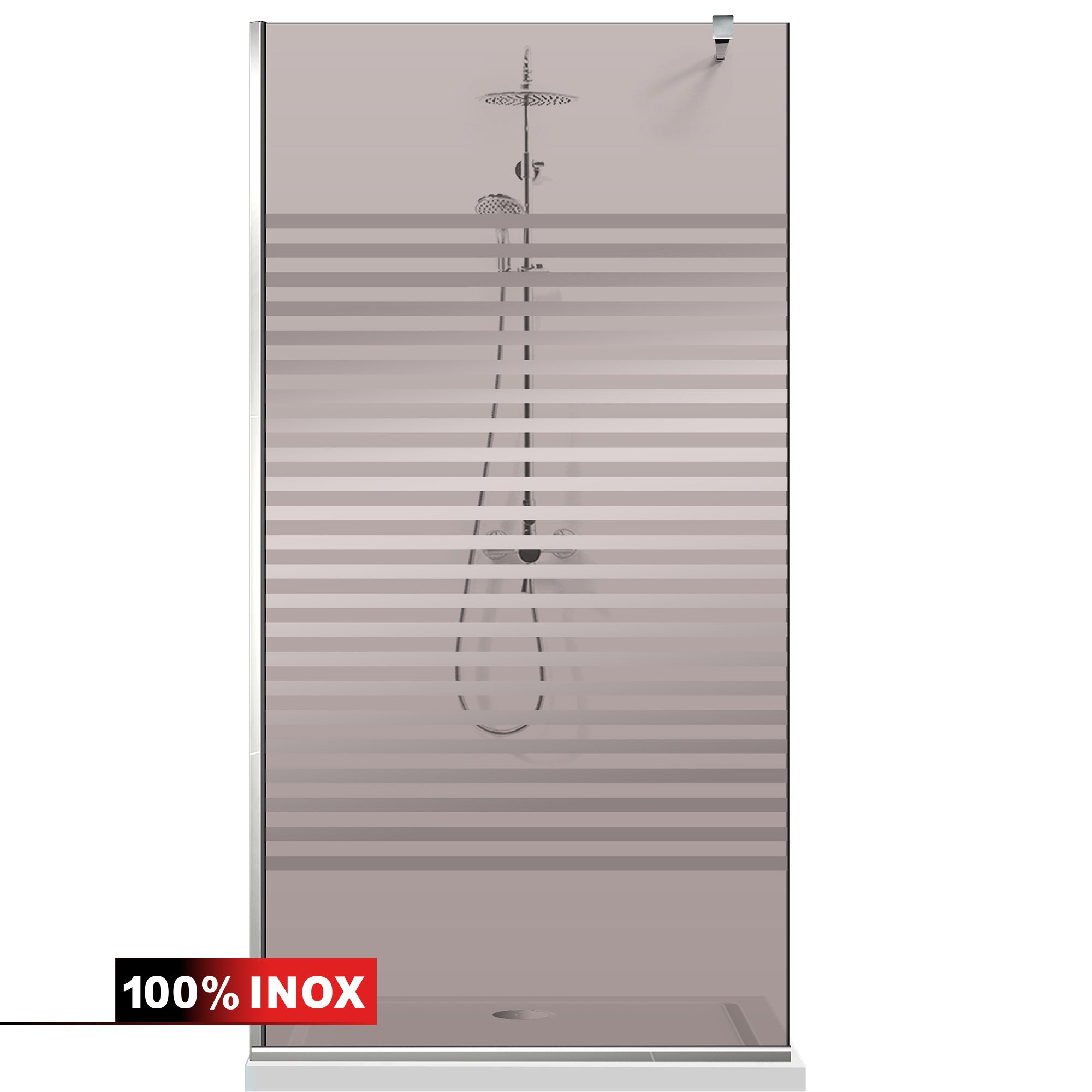 Zuhanyfal Walk-in, Zuhanyfal Rozsdamentes acél, #Bronz #Bronz