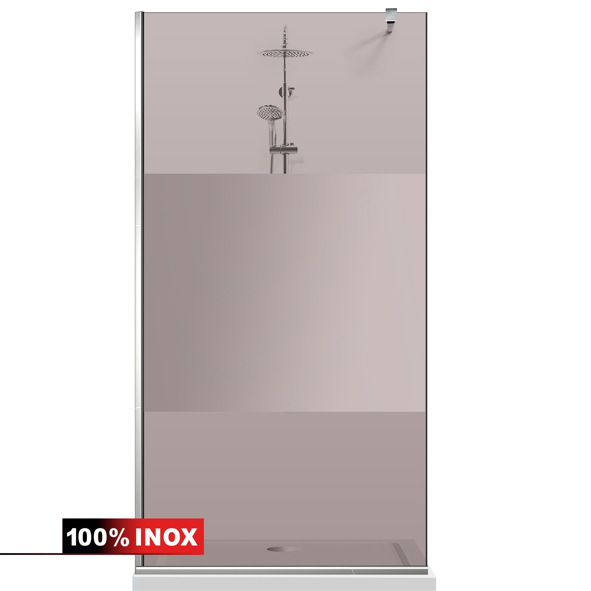 Zuhanyfal Walk-in, Zuhanyfal Rozsdamentes acél, #Bronz #Bronz