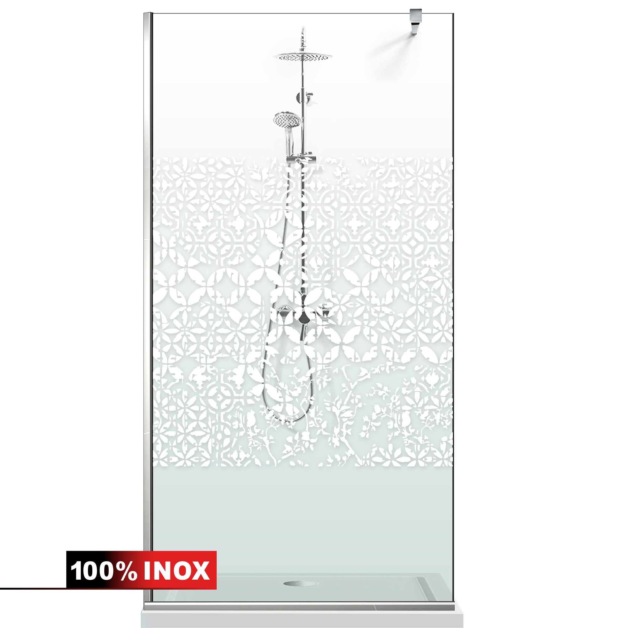 Zuhanyfal Walk-in, Zuhanyfal Rozsdamentes acél, #Átlátszó #Víztiszta