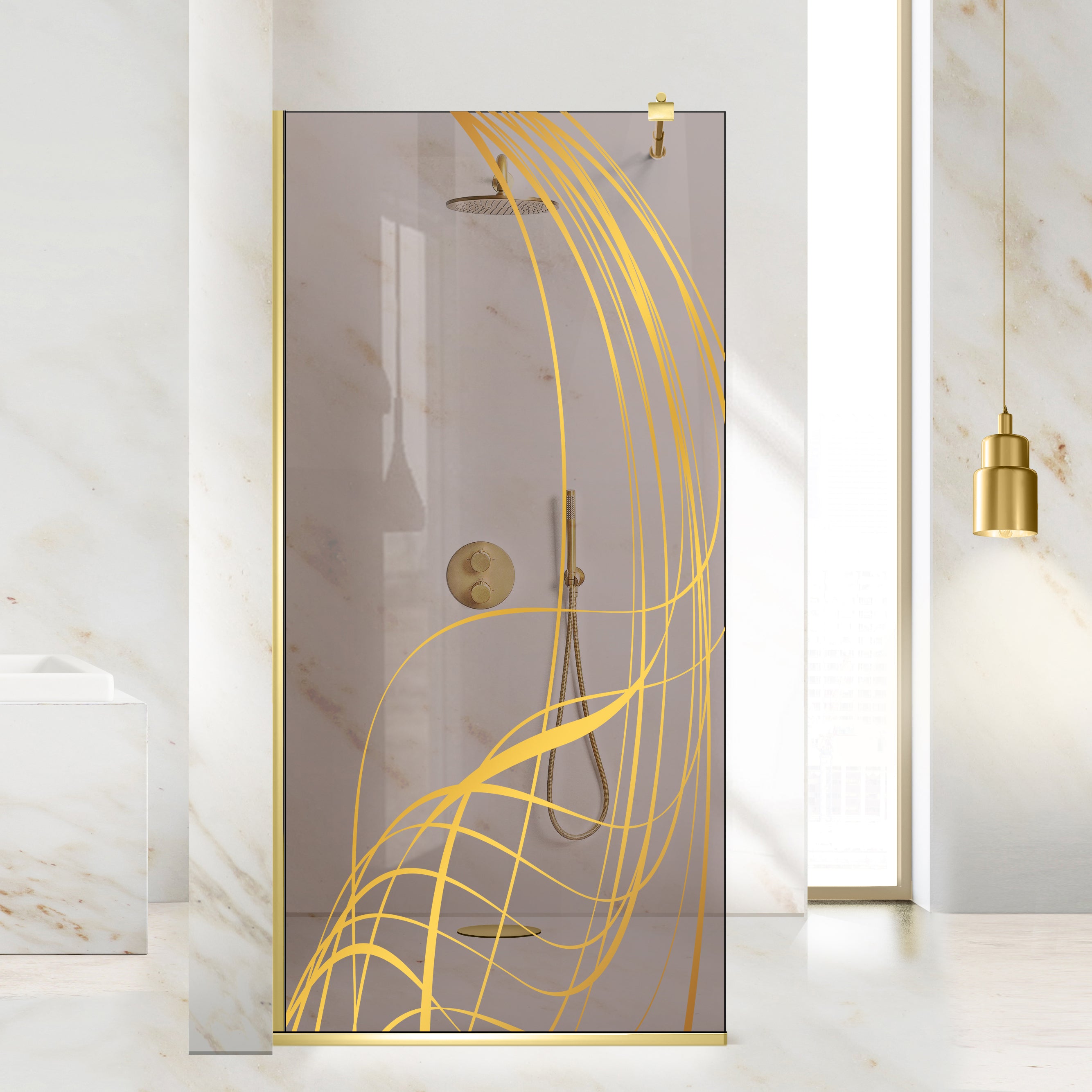 Zuhanyfal Walk-in, Zuhanyfal Arany, #Matt #Matt