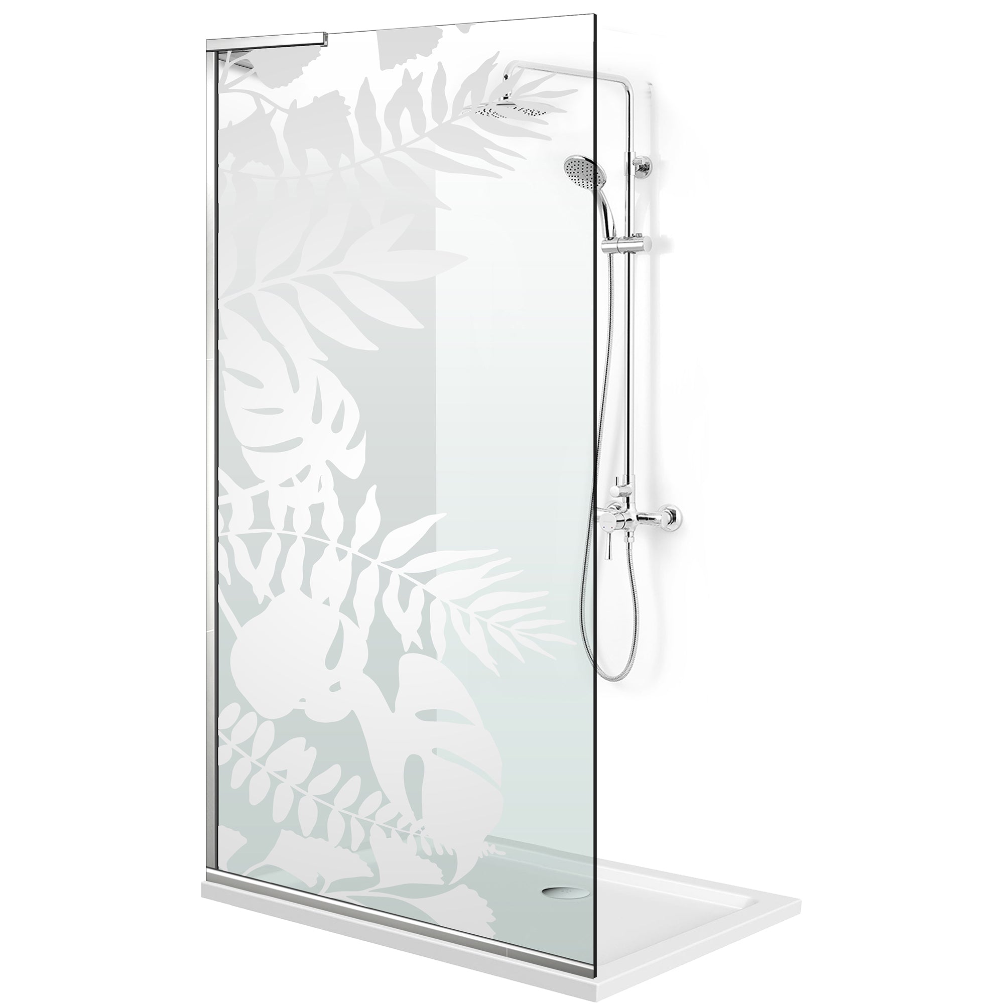 Zuhanyfal Walk-in, Zuhanyfal Rozsdamentes acél, #Átlátszó #Víztiszta