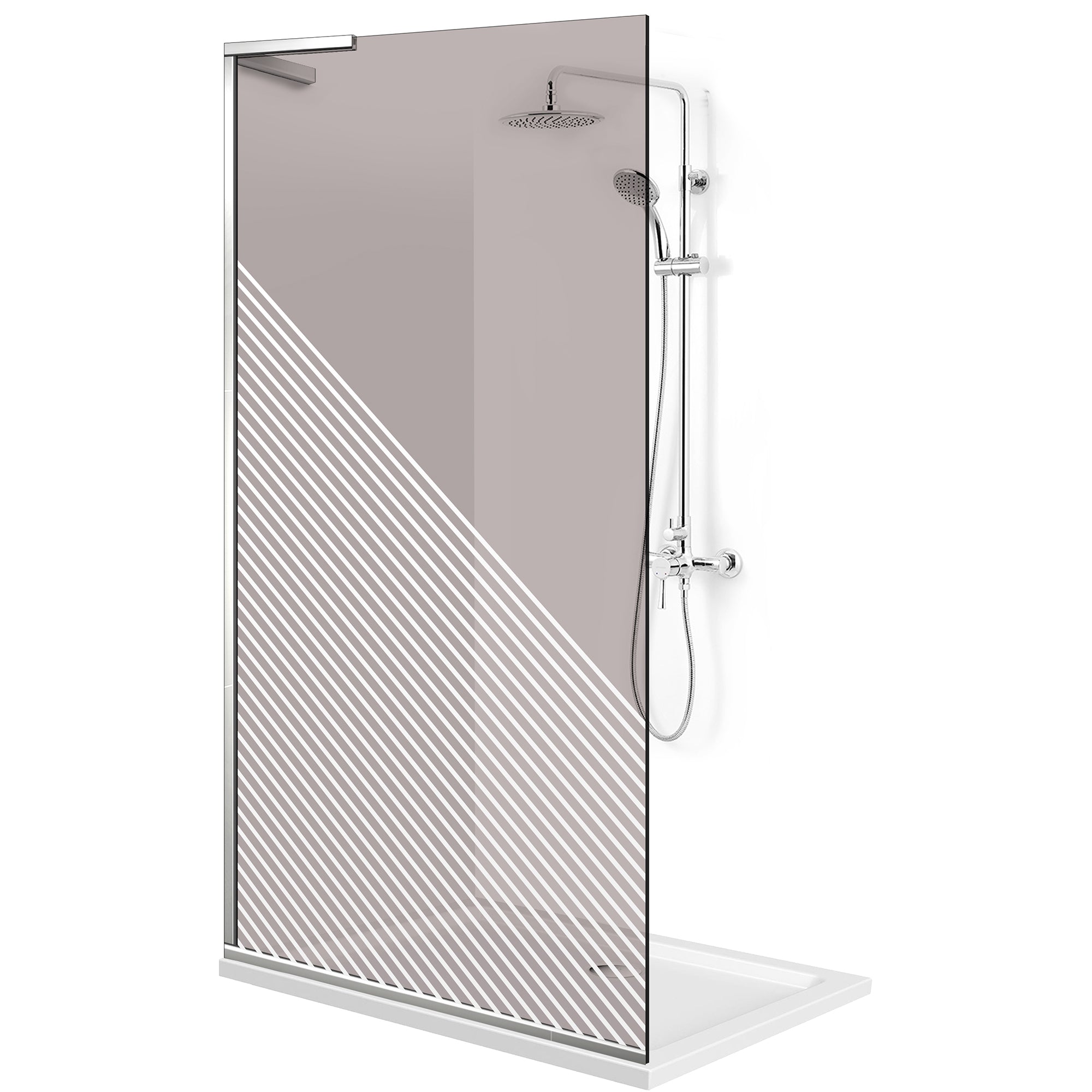 Zuhanyfal Walk-in, Zuhanyfal Rozsdamentes acél, #Bronz #Bronz