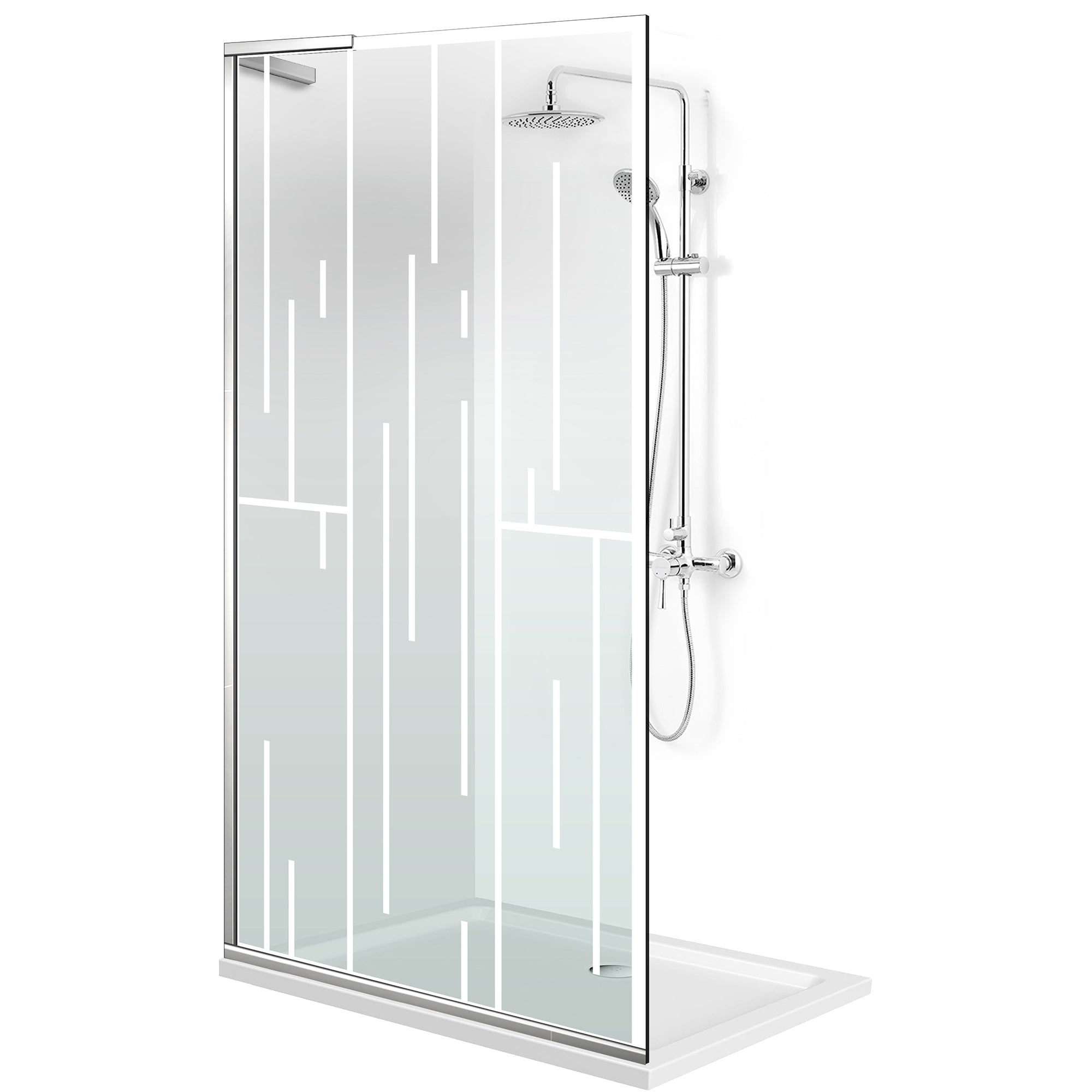 Zuhanyfal Walk-in, Zuhanyfal Rozsdamentes acél, #Átlátszó #Víztiszta