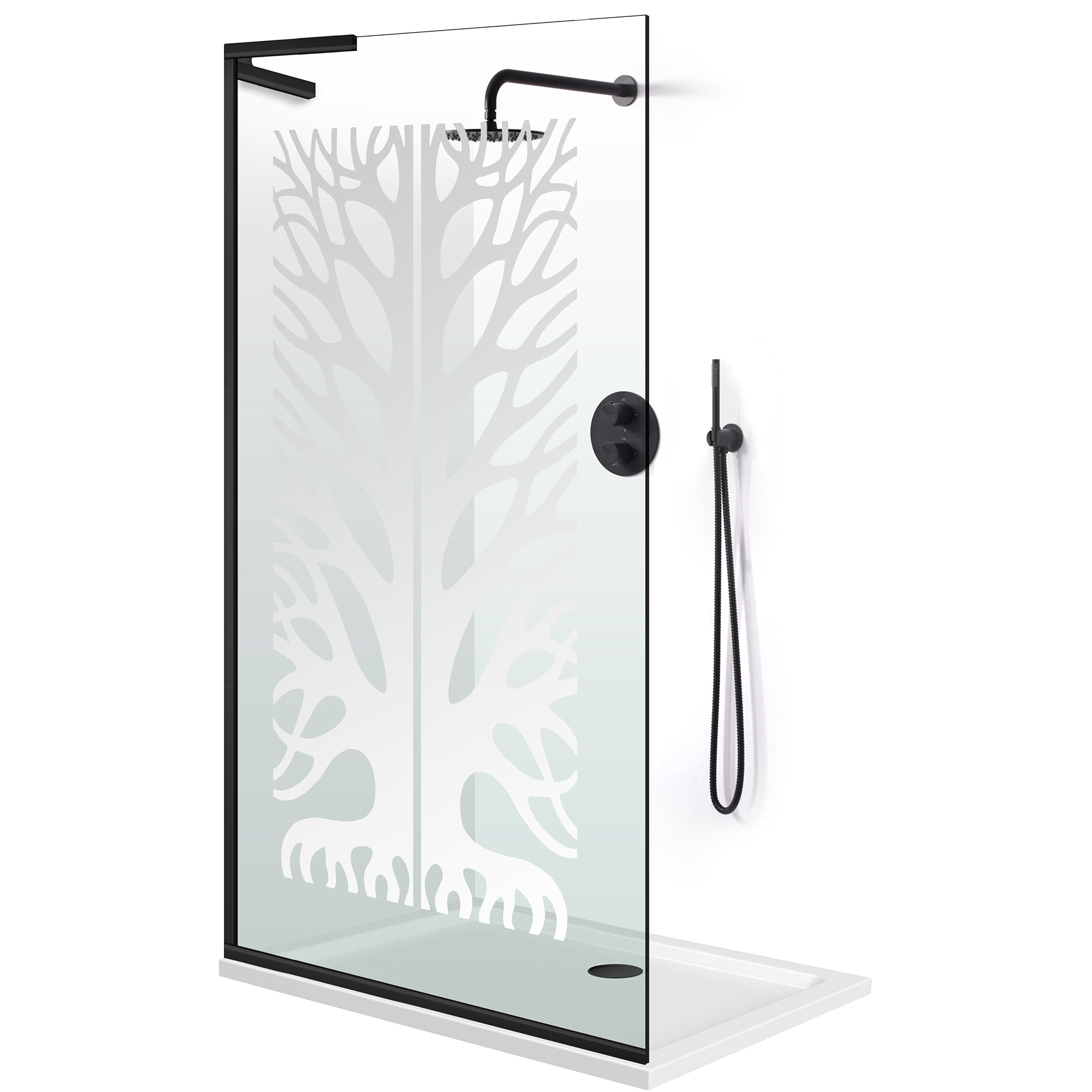 Zuhanyfal Walk-in, Zuhanyfal Rozsdamentes acél, #Átlátszó #Víztiszta