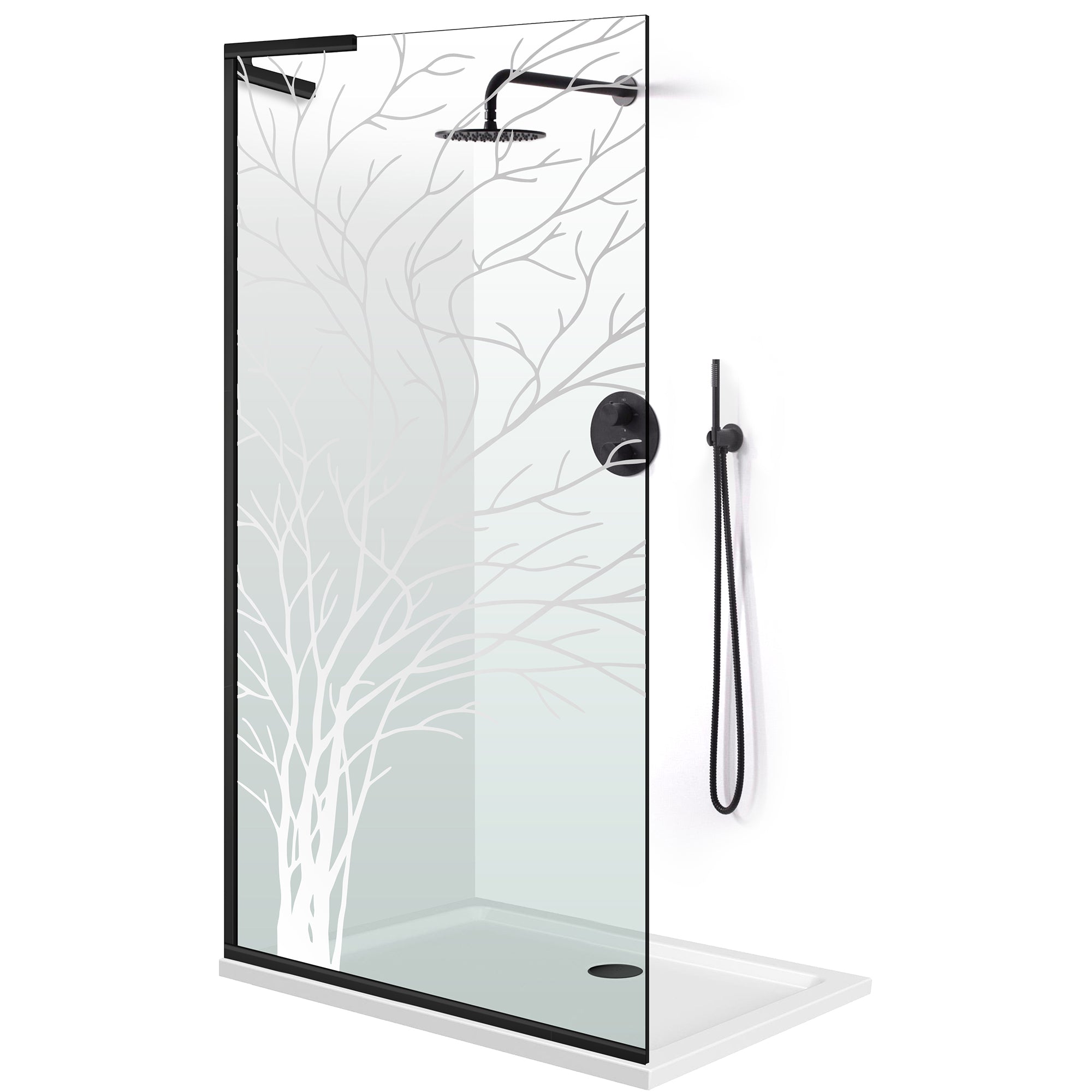 Zuhanyfal Walk-in, Zuhanyfal Rozsdamentes acél, #Átlátszó #Víztiszta