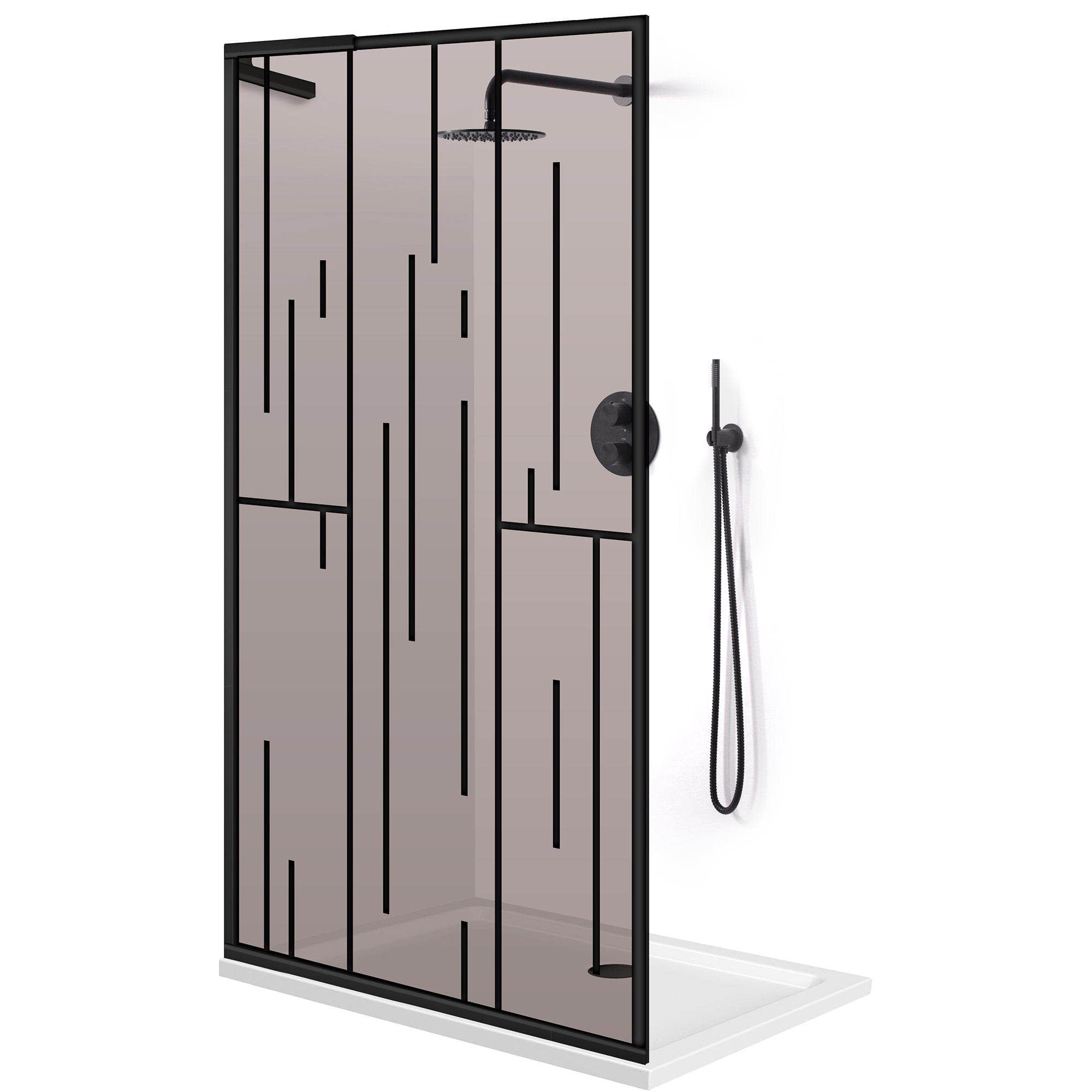 Zuhanyfal Walk-in, Zuhanyfal Rozsdamentes acél, #Bronz #Bronz