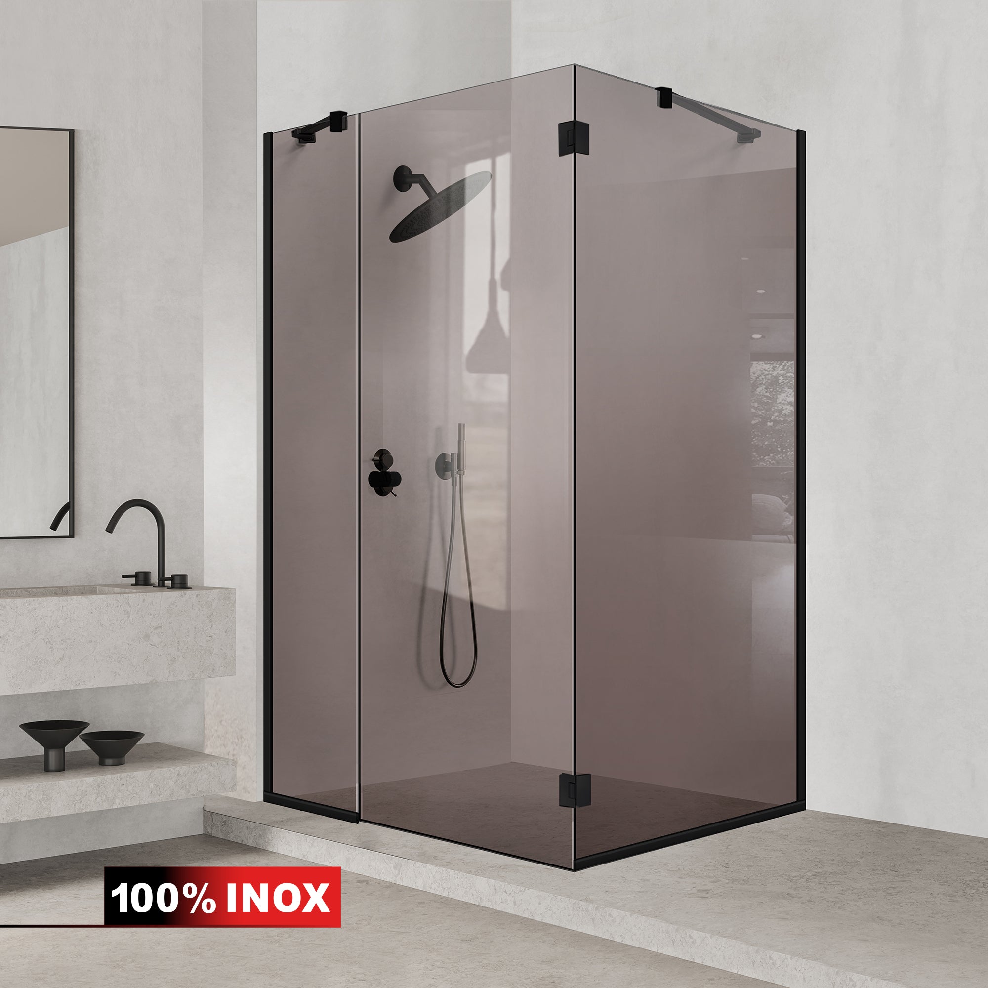 Bronz zuhanykabin