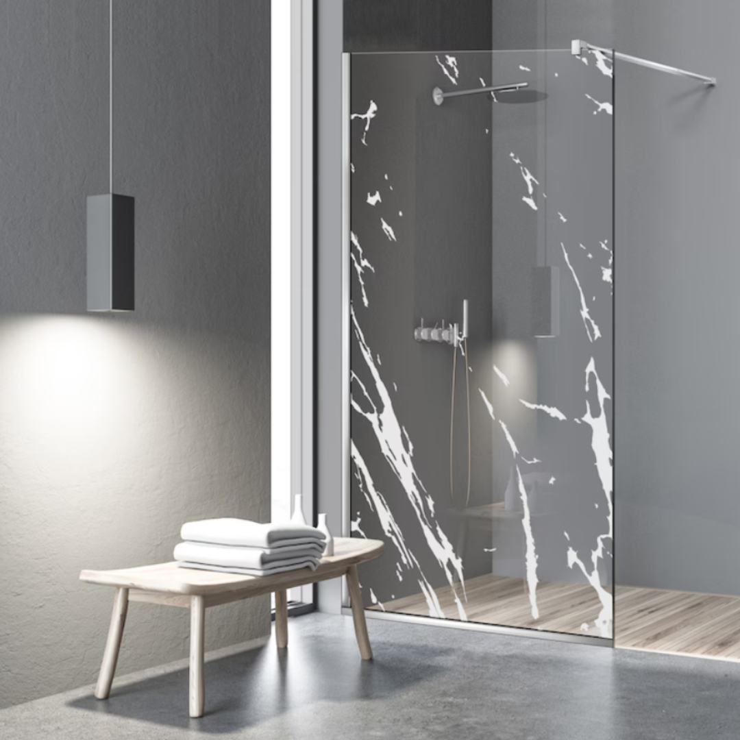 Paravan dus Walk-in, Perete dus Inox, #Clara #Víztiszta