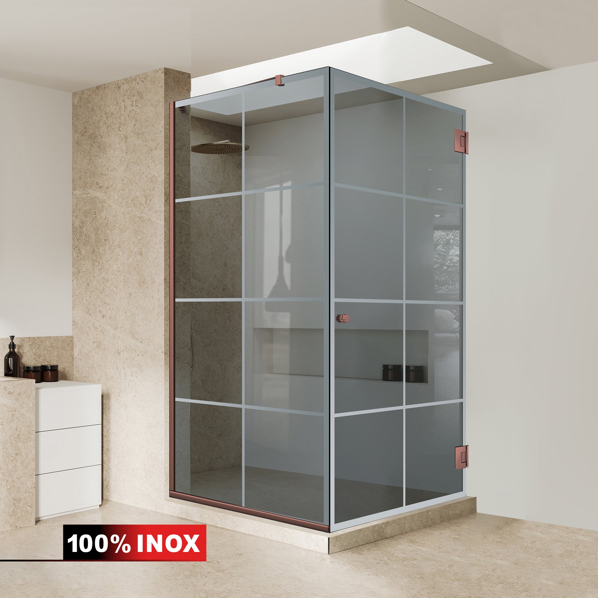 Cabina dus cu usa batanta #Gri