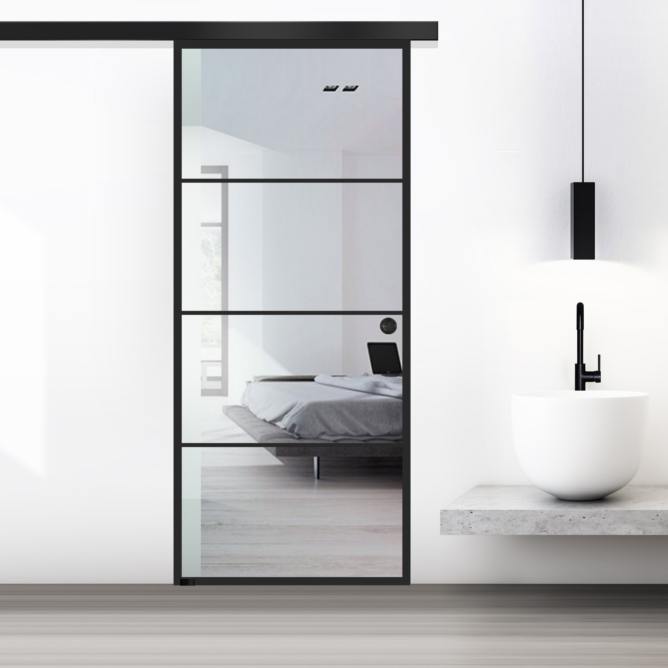Toló üvegajtó, beltéri Üvegajtó #Átlátszó