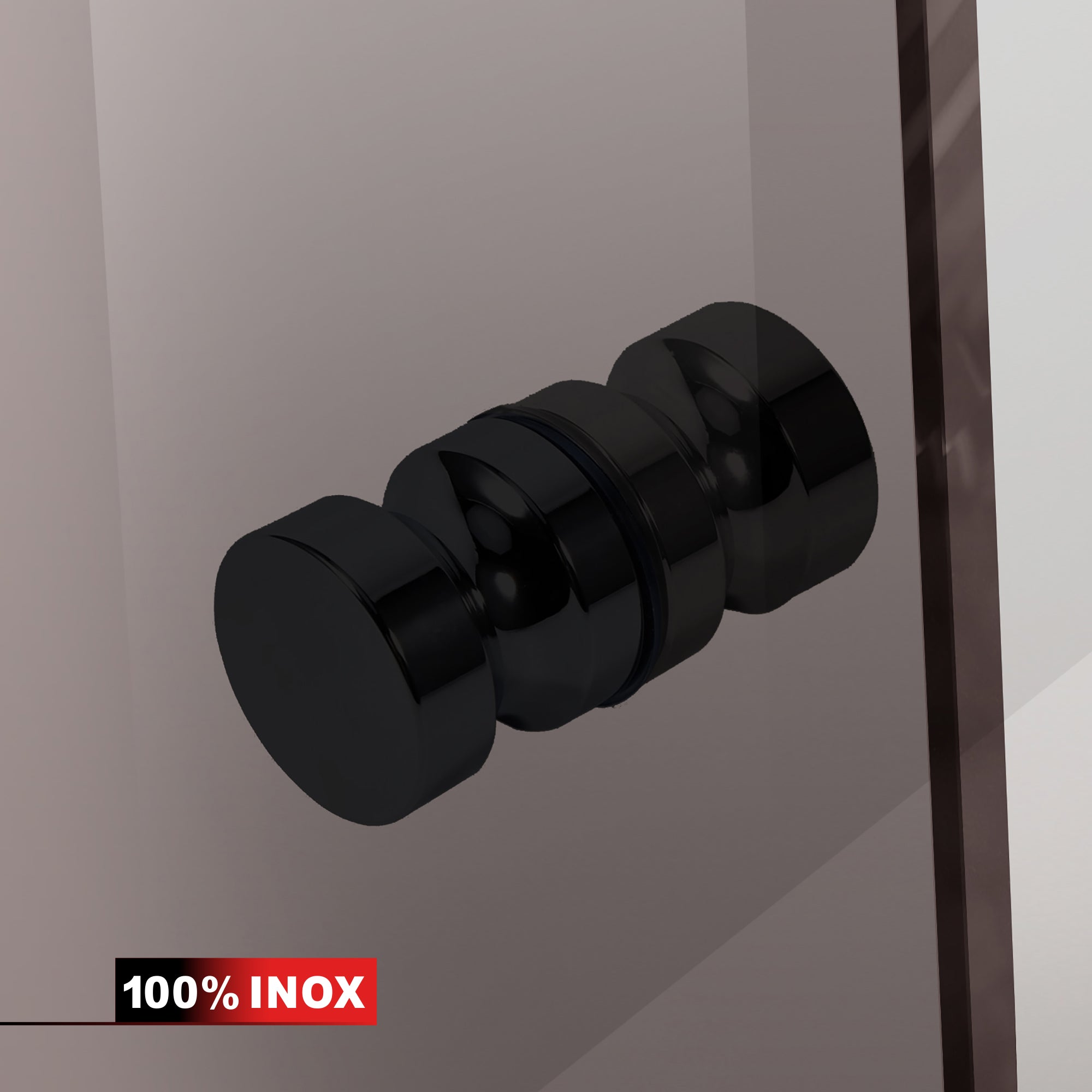 Nyíló üvegajtó fekete, #Bronz