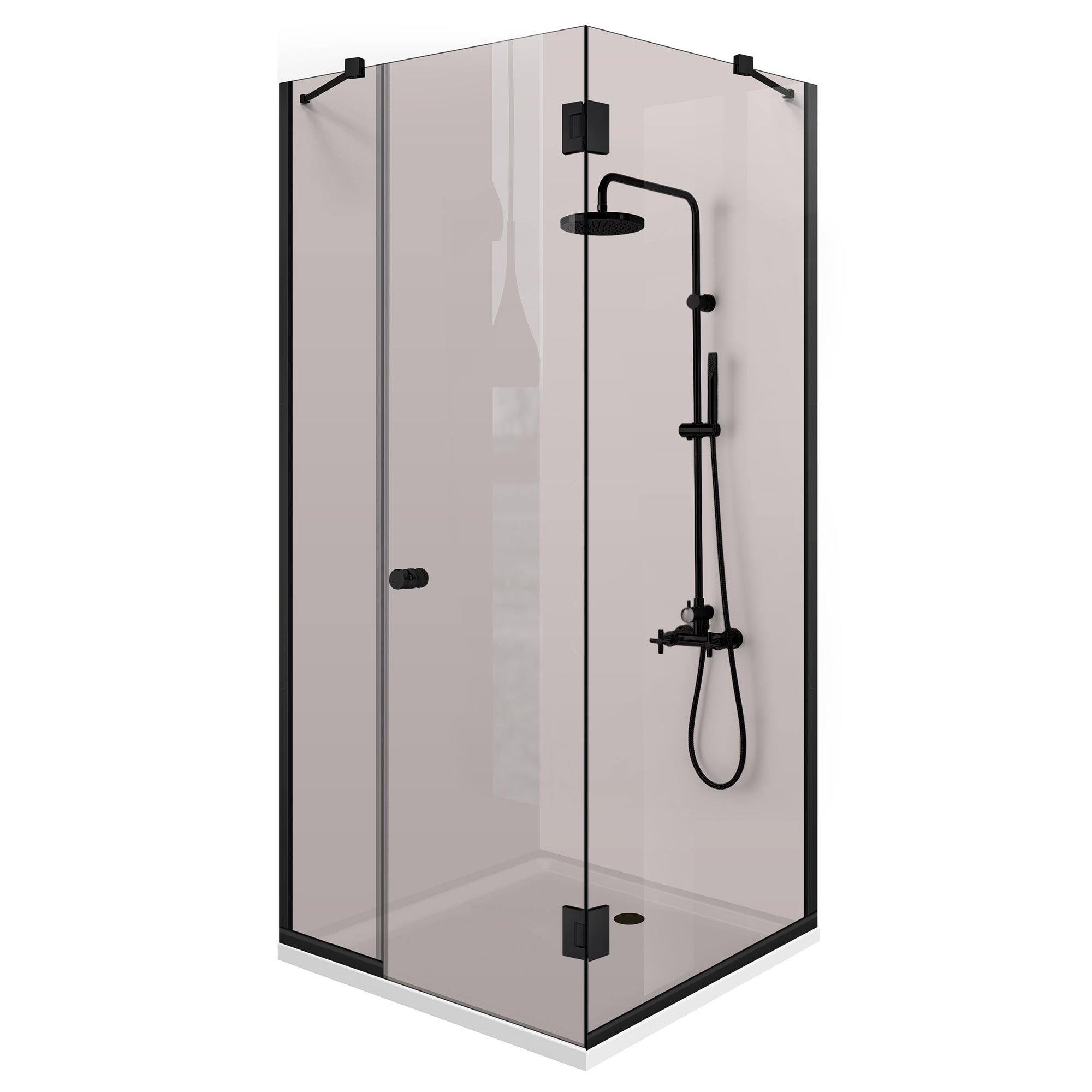 Cabina dus cu 3 elemente cu usa batanta