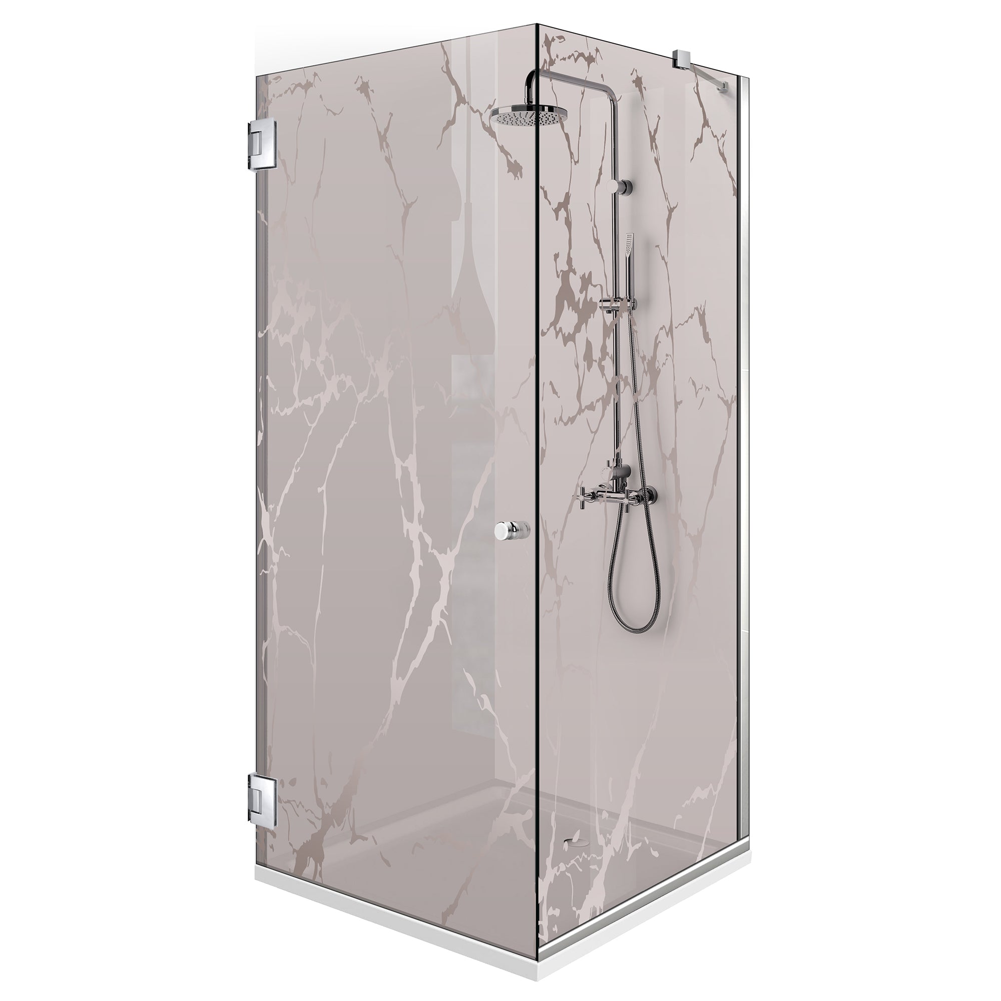 Cabina dus cu usa batanta #Bronz