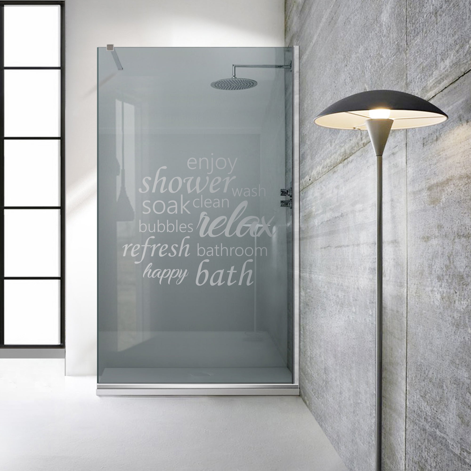 Zuhanyfal Walk-in, Zuhanyfal Rozsdamentes acél, #Szürke #Szürke