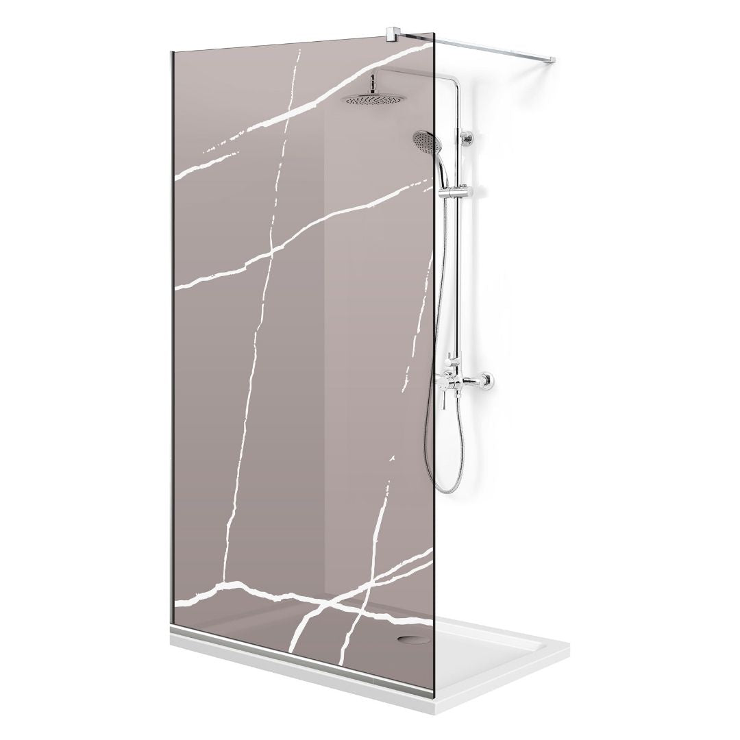 Paravan dus Walk-in, Perete dus  Inox, #Bronz #Bronz