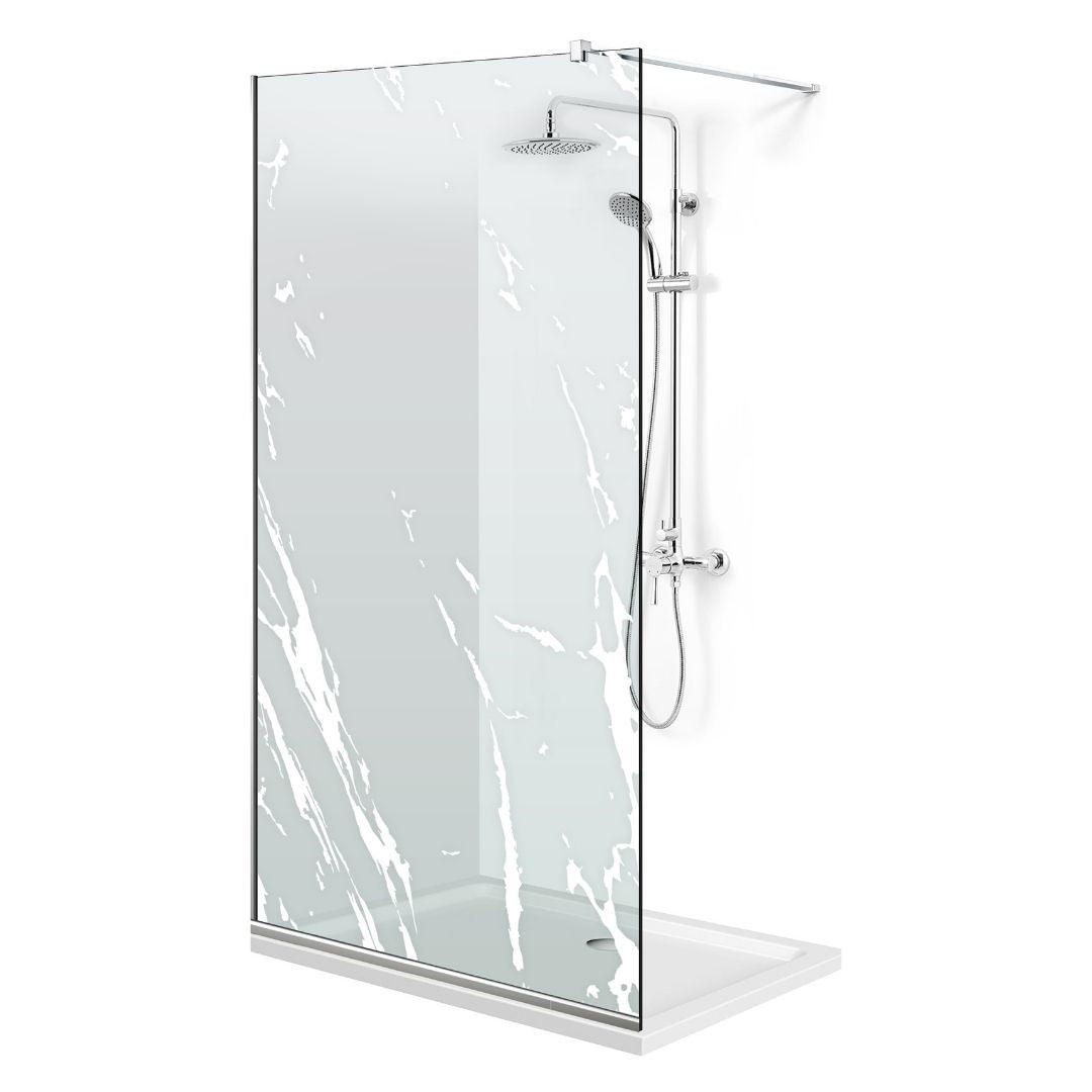 Paravan dus Walk-in, Perete dus  Inox, #Clara #Víztiszta