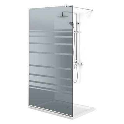 Zuhanyfal Walk-in, Zuhanyfal Rozsdamentes acél, #Szürke #Szürke