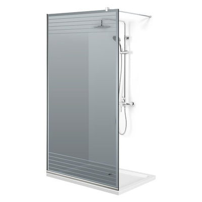 Zuhanyfal Walk-in, Zuhanyfal Rozsdamentes acél, #Szürke #Szürke