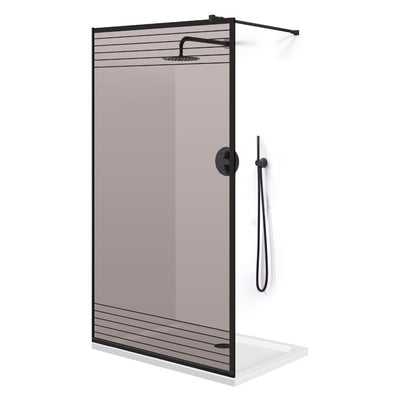 Zuhanyfal Walk-in, fekete zuhanyfal, #Bronz #Bronz