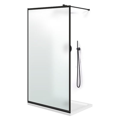 Zuhanyfal Walk-in, fekete zuhanyfal, #Matt #Matt
