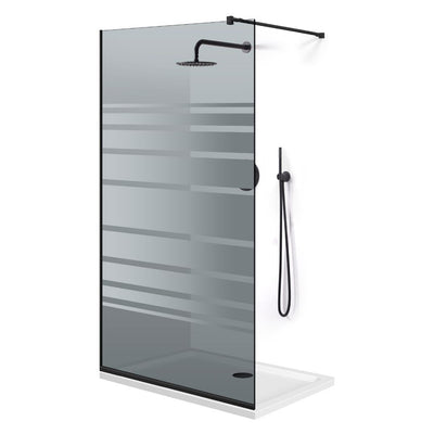 Zuhanyfal Walk-in, fekete zuhanyfal, #Szürke #Szürke