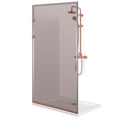 Zuhanyfal Walk-in, Zuhanyfal Rozsdamentes acél, réz #Bronz