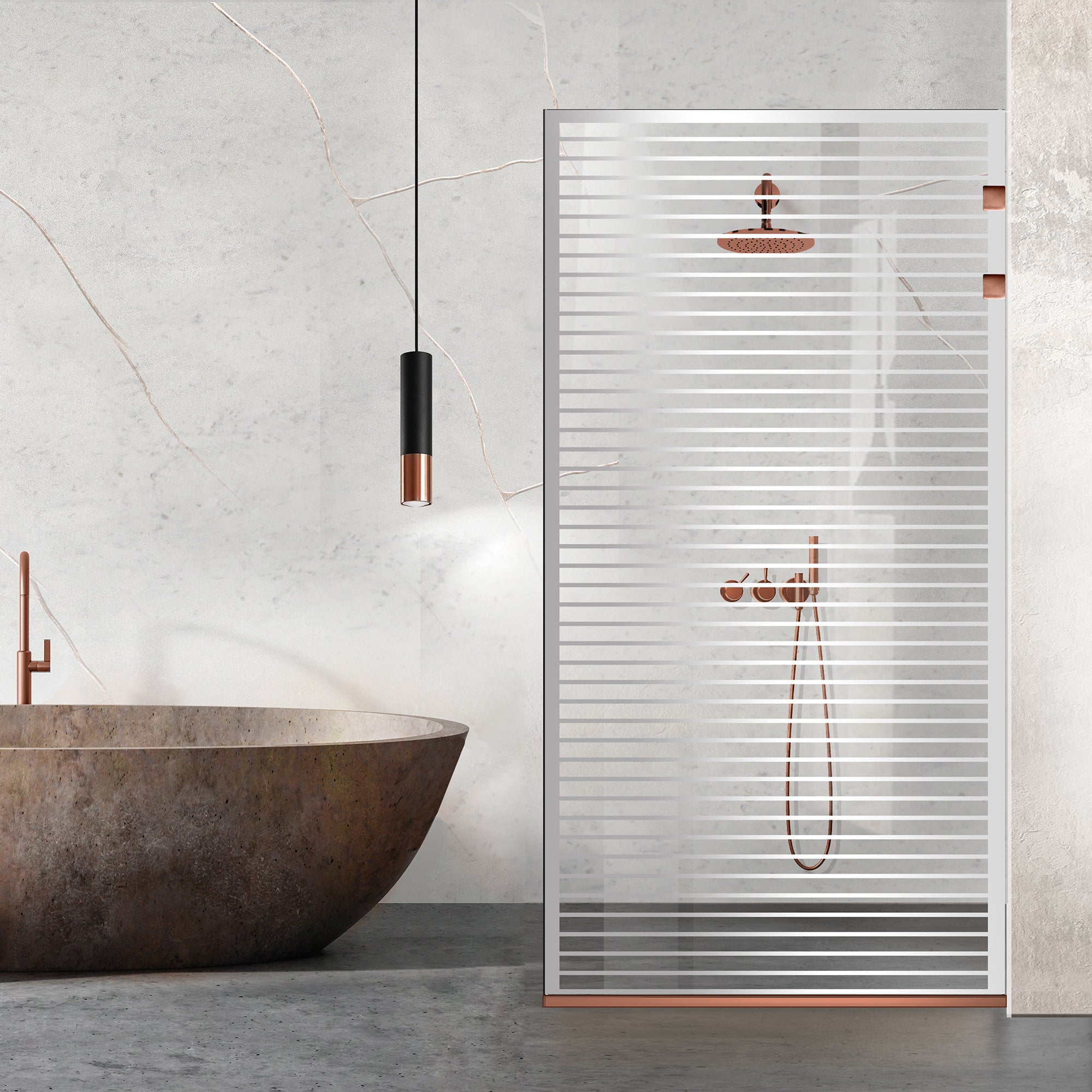 Zuhanyfal Walk-in, Rozsdamentes acél zuhanyfal, matt fekete, #Átlátszó #Víztiszta