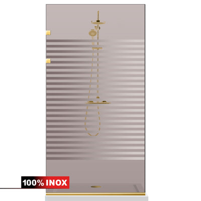 Zuhanyfal Walk-in, Zuhanyfal Rozsdamentes acél, arany #Bronz