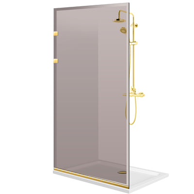 Zuhanyfal Walk-in, Zuhanyfal Rozsdamentes acél, arany #Bronz