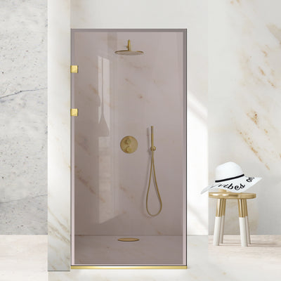 Zuhanyfal Walk-in, Zuhanyfal Rozsdamentes acél, arany #Bronz