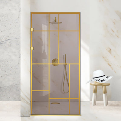 Zuhanyfal Walk-in, Zuhanyfal Rozsdamentes acél, arany #Bronz