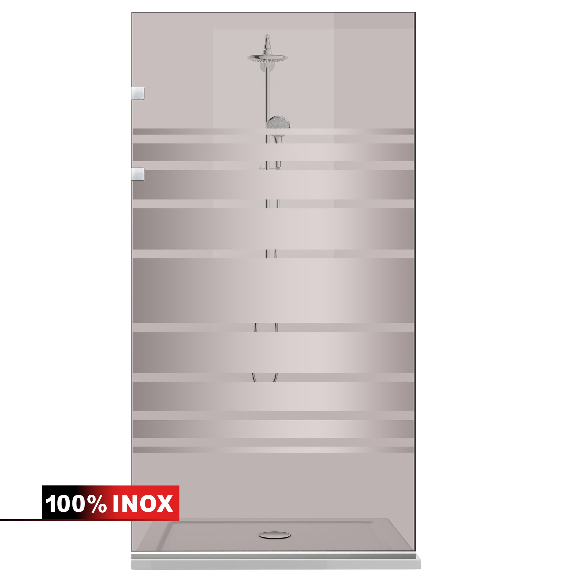 Zuhanyfal Walk-in, Zuhanyfal Rozsdamentes acél, #Bronz