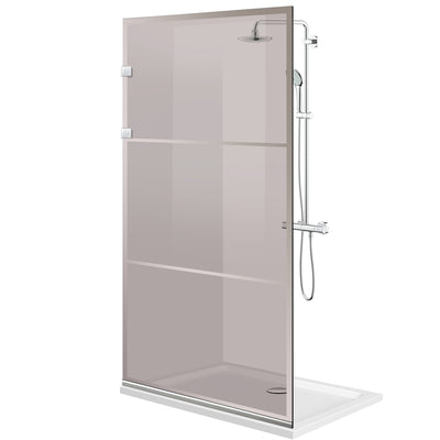 Zuhanyfal Walk-in, Zuhanyfal Rozsdamentes acél, #Bronz
