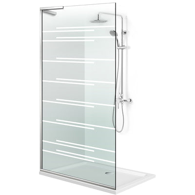 Zuhanyfal Walk-in, Zuhanyfal Rozsdamentes acél, #Átlátszó #Víztiszta