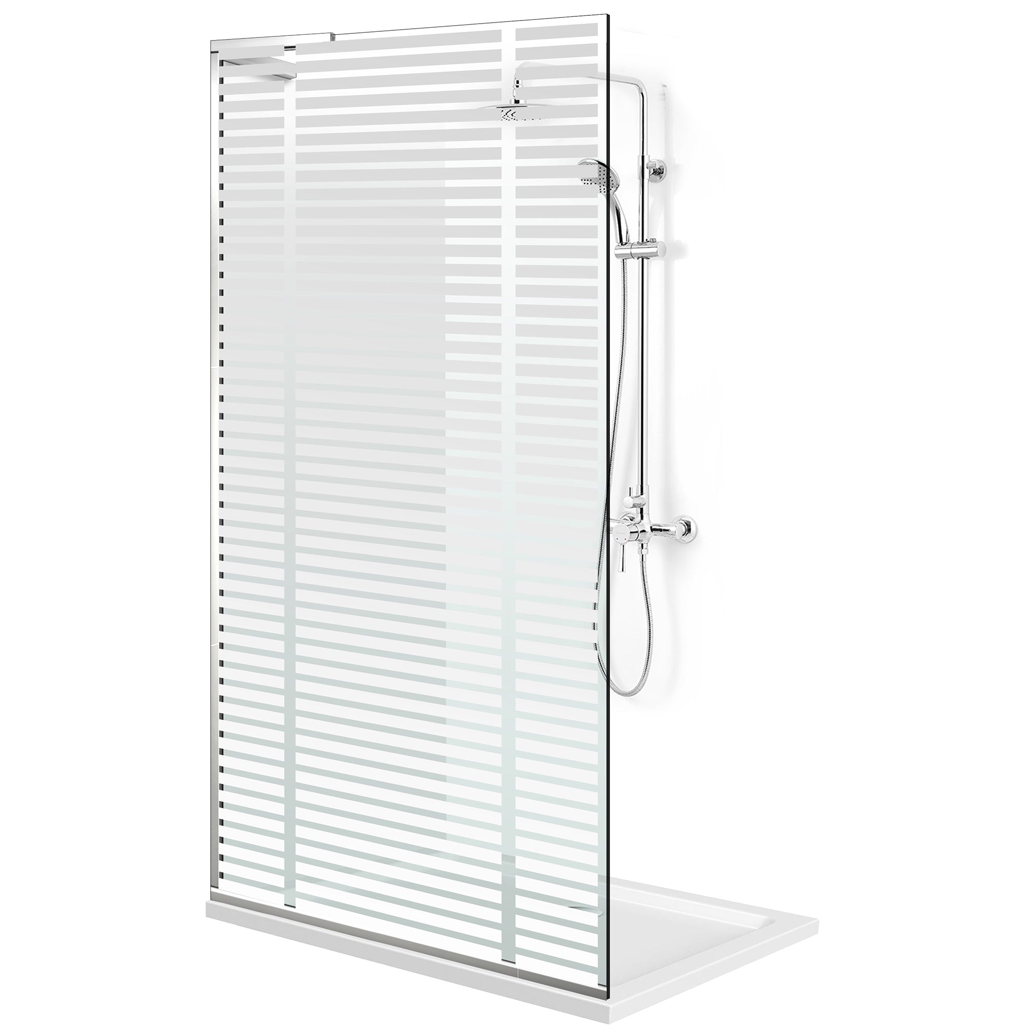 Zuhanyfal Walk-in, Zuhanyfal Rozsdamentes acél, #Átlátszó #Víztiszta