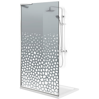 Zuhanyfal Walk-in, Zuhanyfal Rozsdamentes acél, #Szürke #Szürke