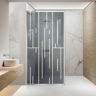 Zuhanyfal Walk-in, Zuhanyfal Rozsdamentes acél, #Szürke #Szürke