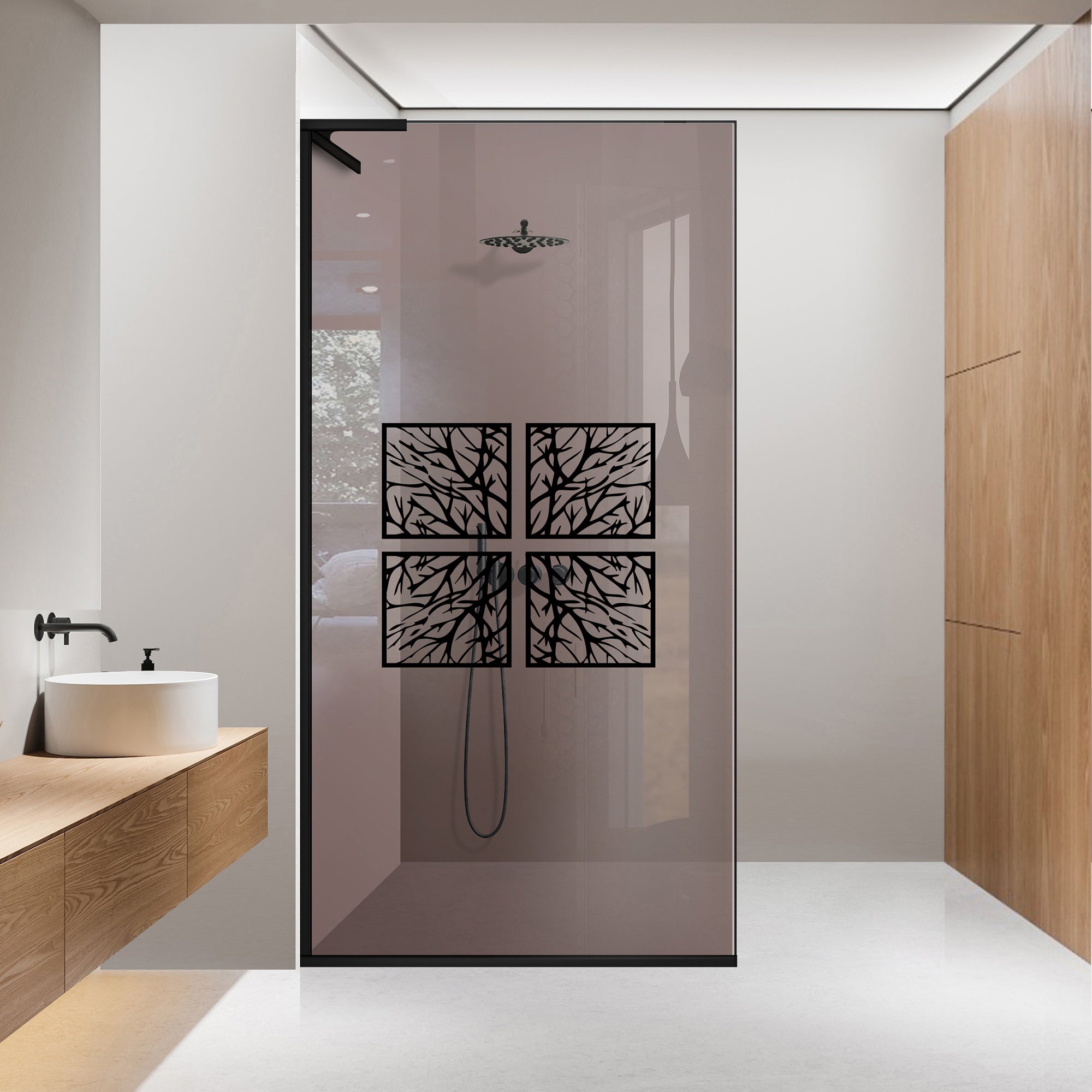 Zuhanyfal Walk-in, Zuhanyfal Rozsdamentes acél, #Bronz #Bronz