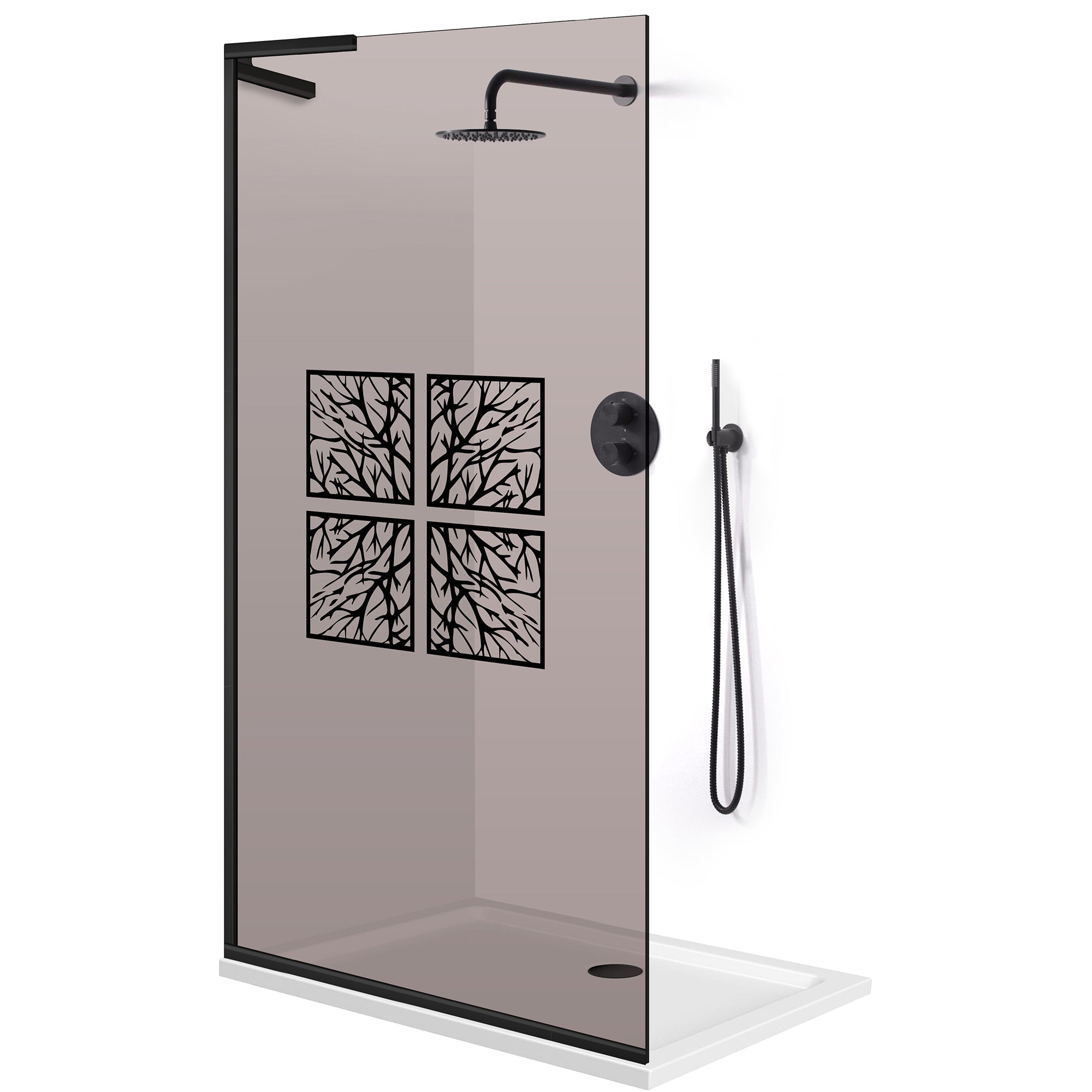 Zuhanyfal Walk-in, Zuhanyfal Rozsdamentes acél, #Bronz #Bronz