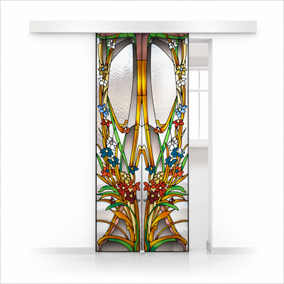 Ólomüveg ajtó, Toló üvegajtó #Átlátszó