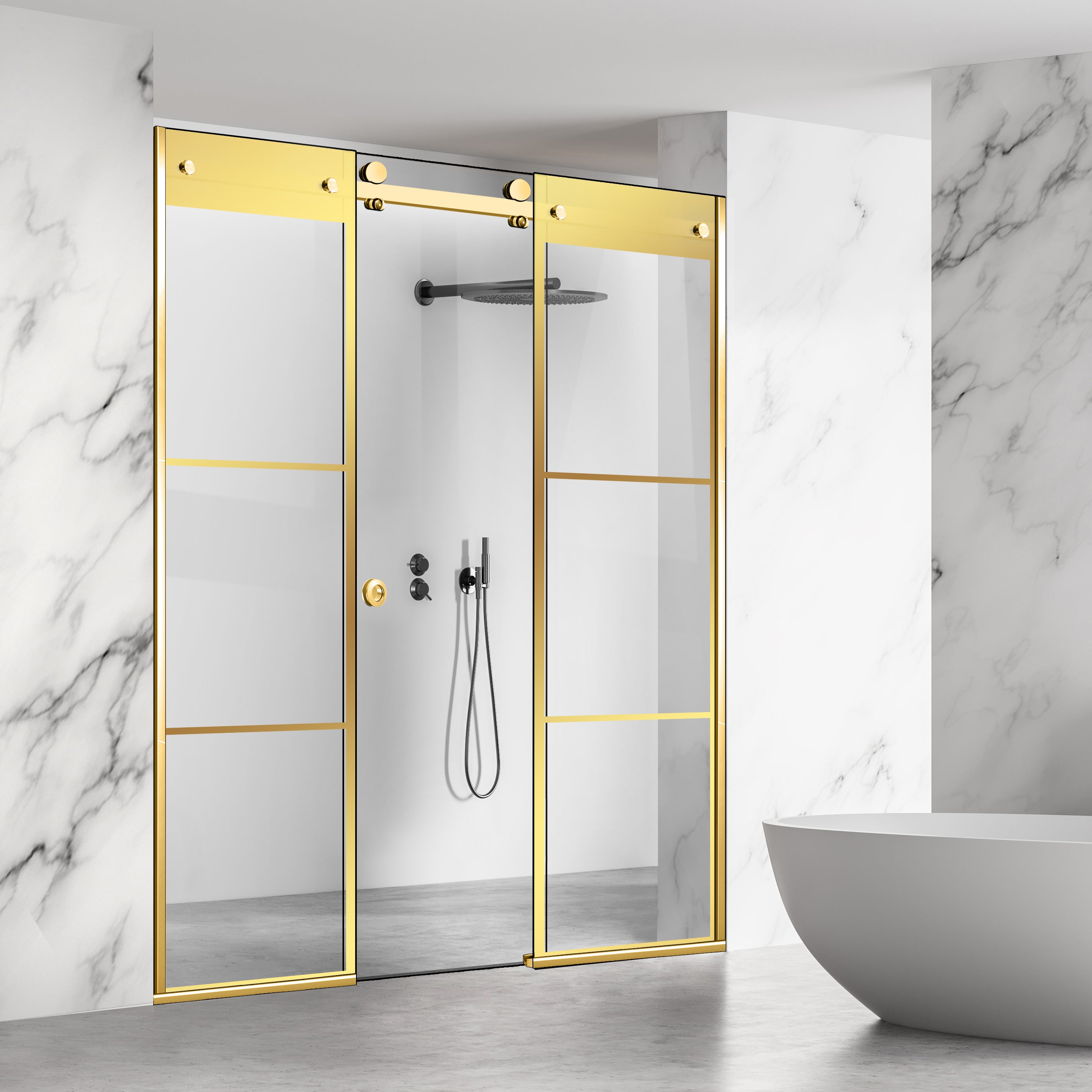 Zuhanyfal, Zuhanyajtók, Zuhanyfal #Átlátszó