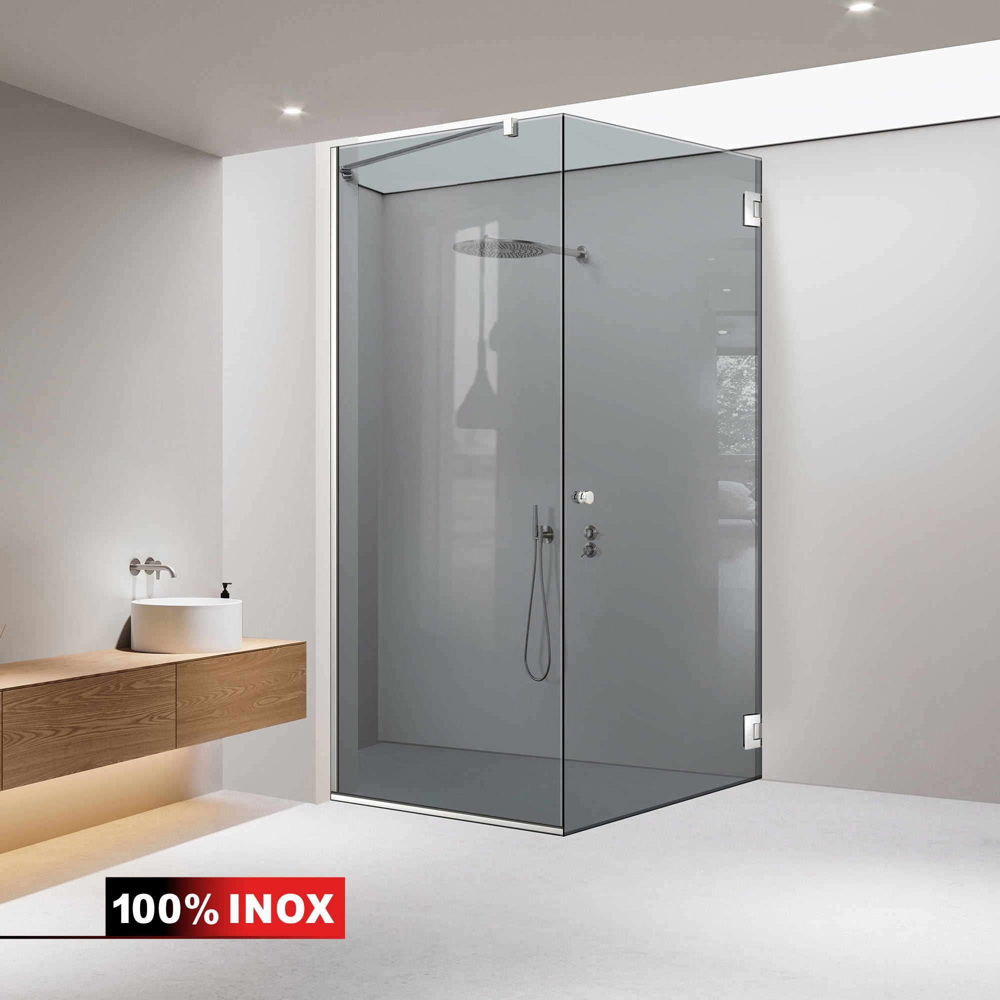 Cabina dus cu usa batanta #Gri
