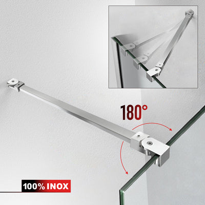 Zuhanyfal Walk-in, Zuhanyfal Rozsdamentes acél, #Átlátszó #Víztiszta