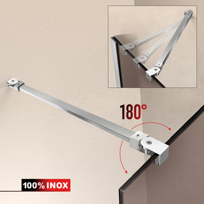 Paravan dus Walk-in, Perete dus  Inox, #Bronz #Bronz