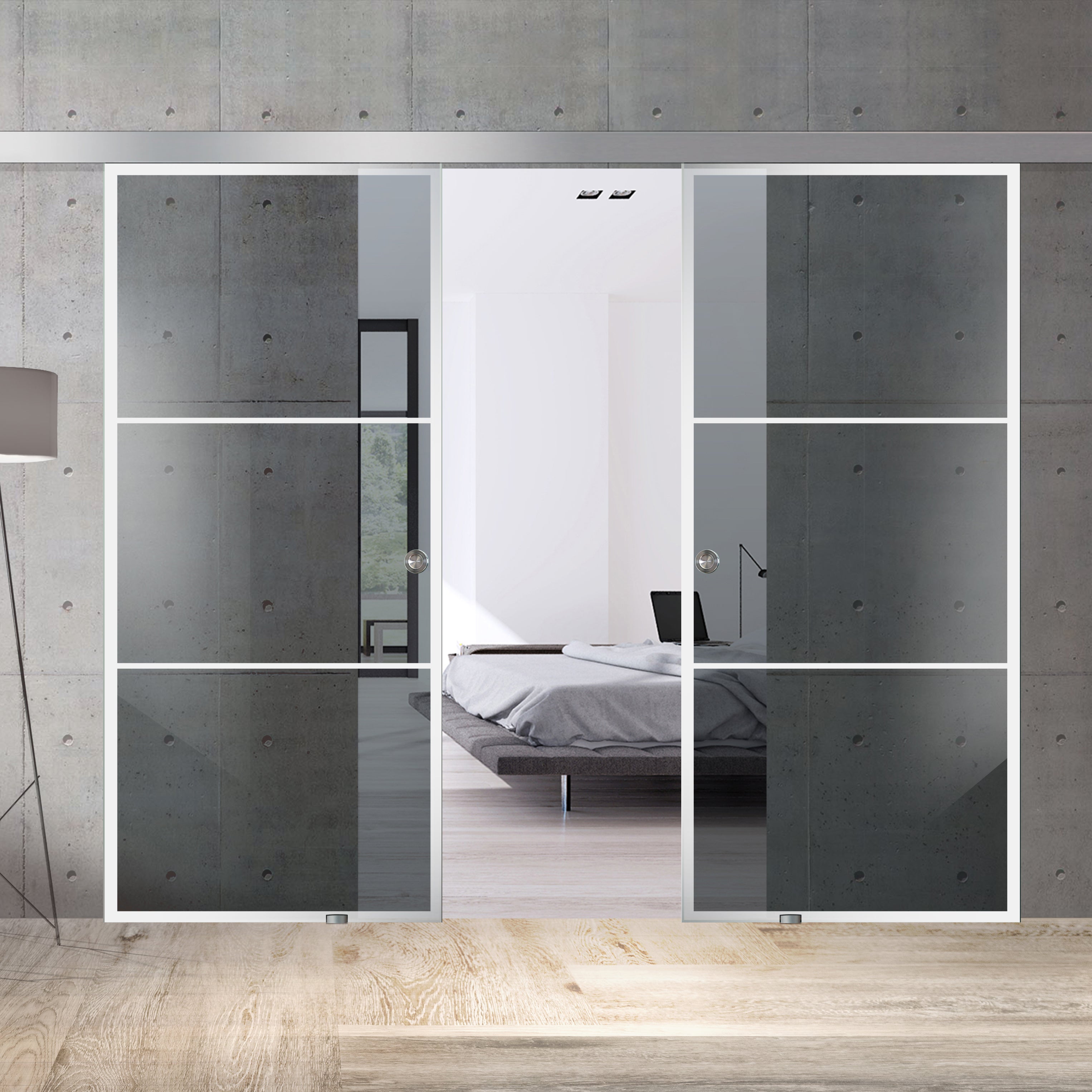 Toló üvegajtó, belső Üvegajtó #Szürke