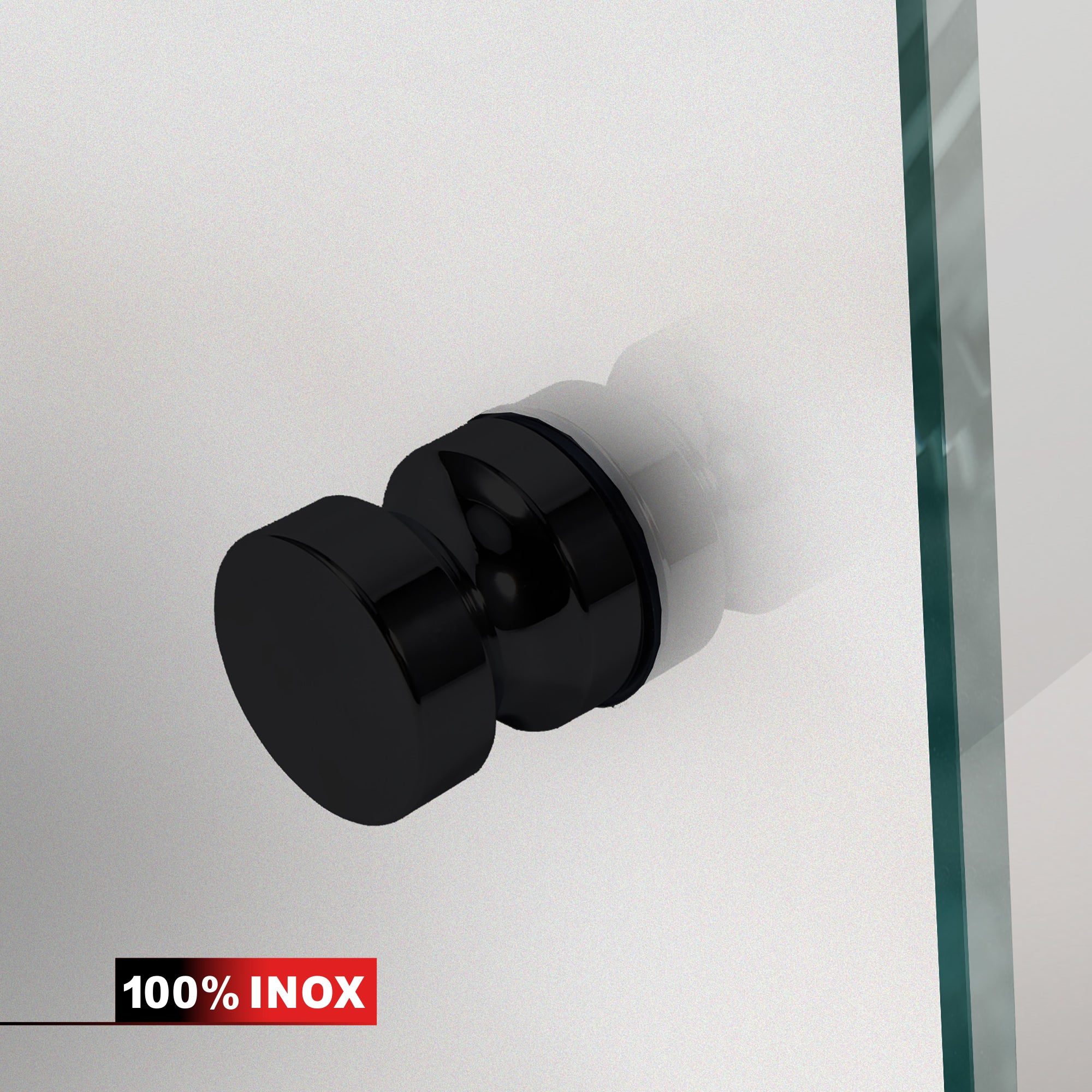Nyíló üvegajtó fekete, #Matt
